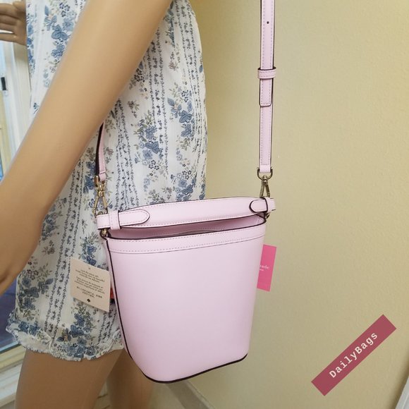KATE SPADE PIPPA FLOCK PARTY CROSSBODY BUCKET - Picture 5 of 12